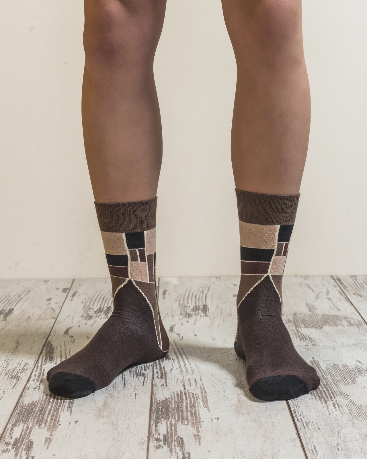 Men's Mocha Cube Socks - 1 COLOR -