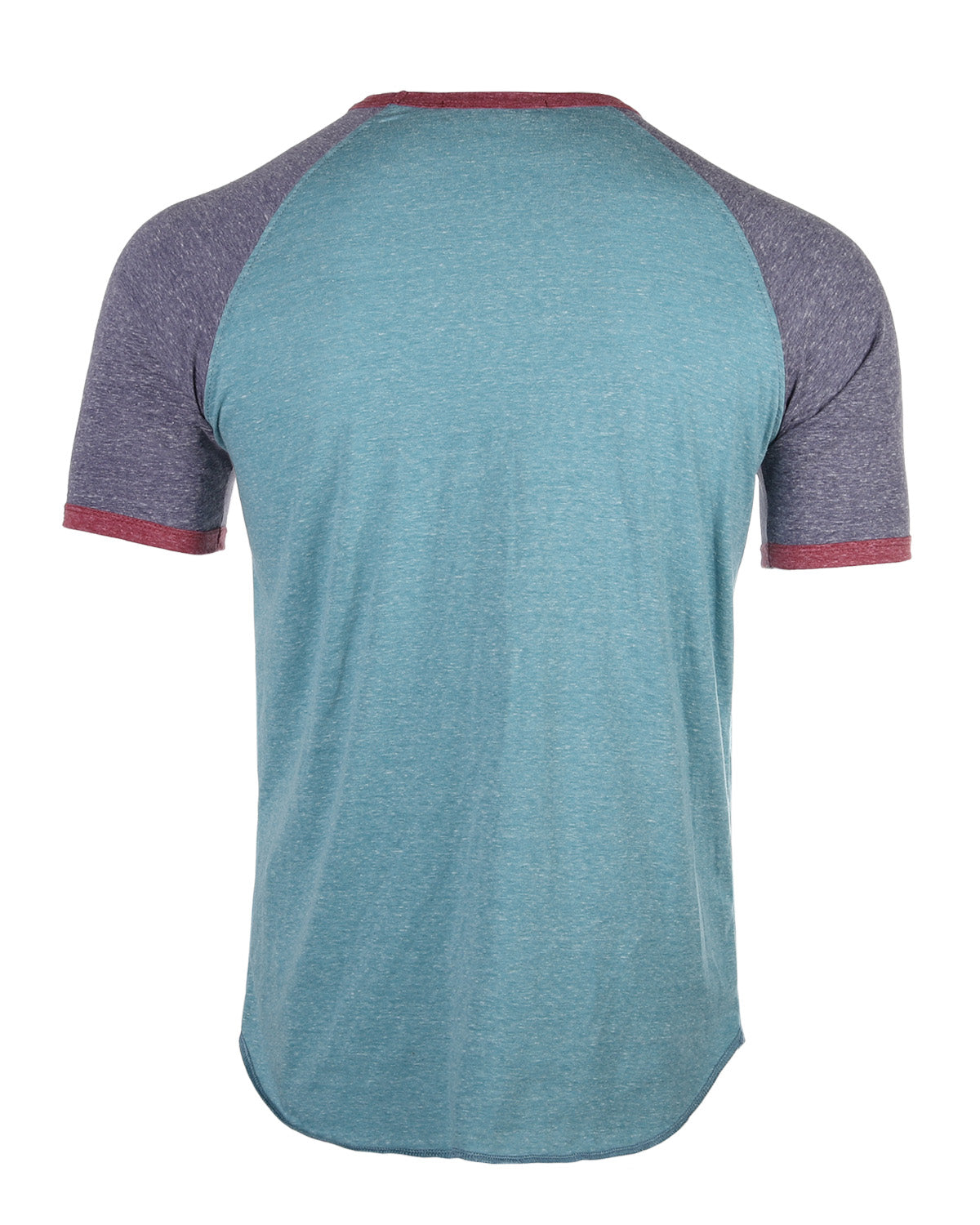 Men's Short Sleeve Classic Retro Contrast Raglan Ringer T-Shirt - 1 COLOR -