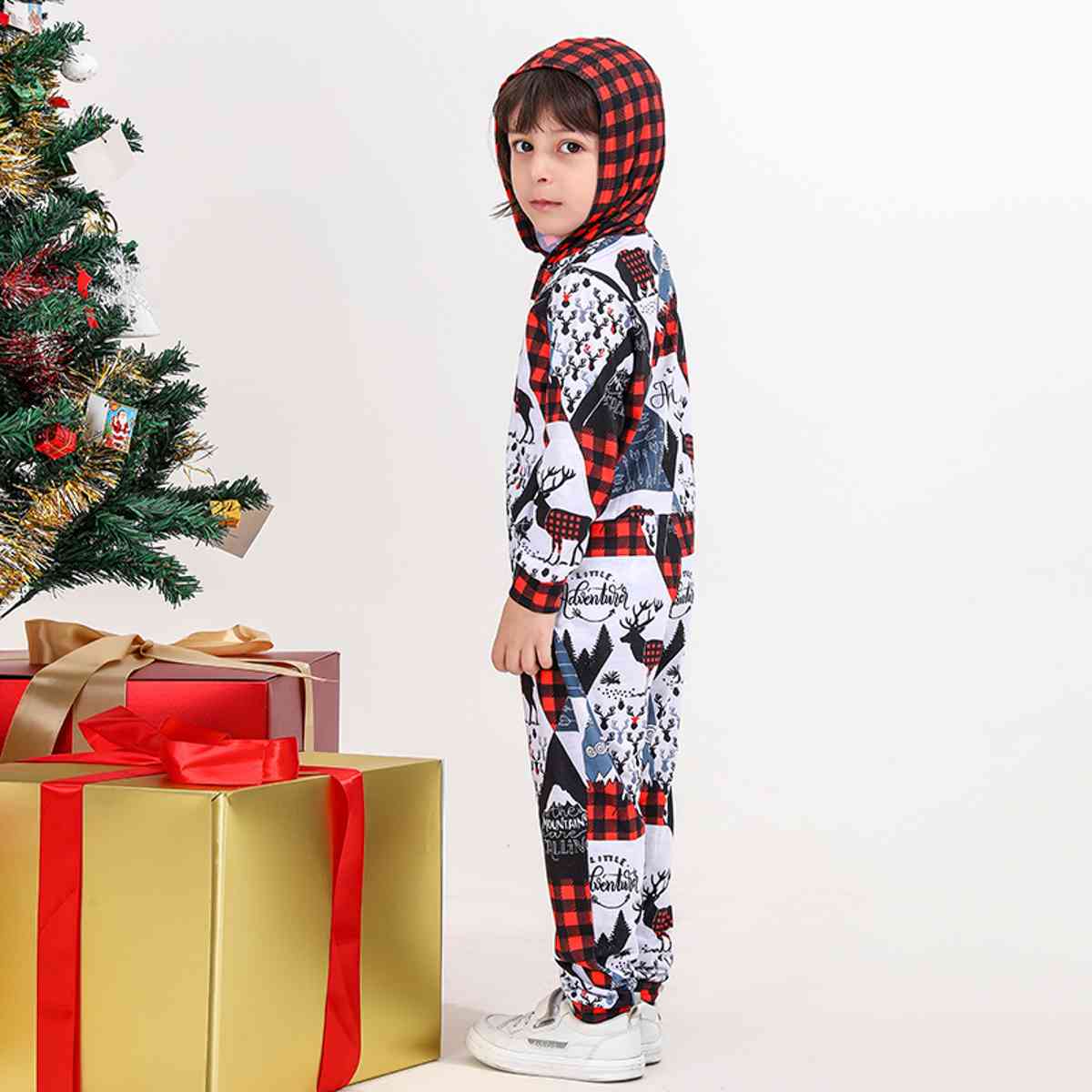 KIDS Printed Hooded Jumpsuit - T -