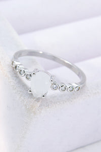 Thumbnail for Teardrop Natural Moonstone Ring - T - SIZES 6 THRU 9 - 1 FINISH -