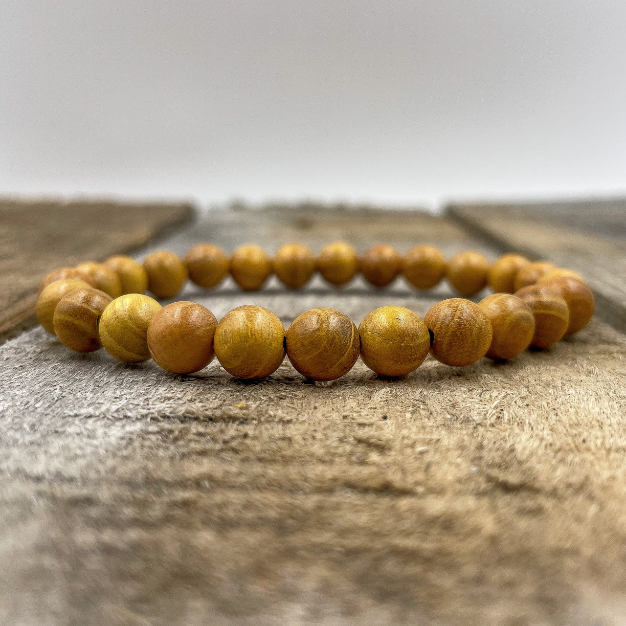 Union - Yellow Sandalwood Mala Beaded Bracelet -