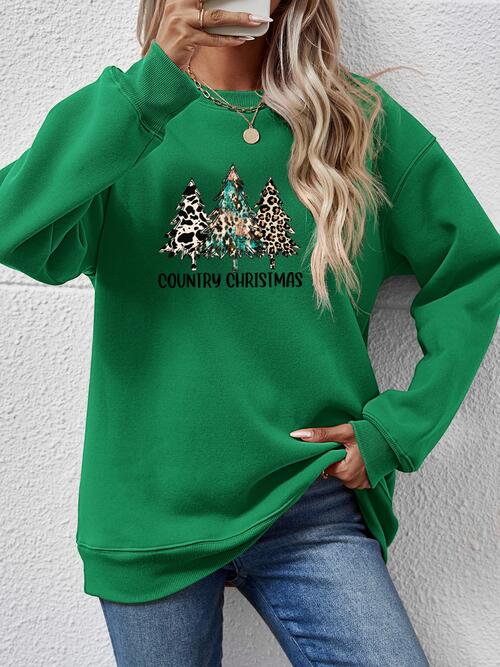 Graphic Round Neck Dropped Shoulder Sweatshirt - T - 9 COLORS -