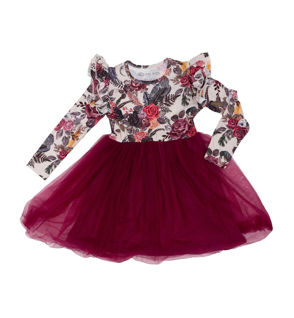 Eclipse Kids - Long Sleeve Tulle Dress - Crows N Roses - SIZES 2T THRU 11/12 -