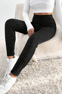 Thumbnail for Ribbed High Waist Leggings - T - 2 COLORS -