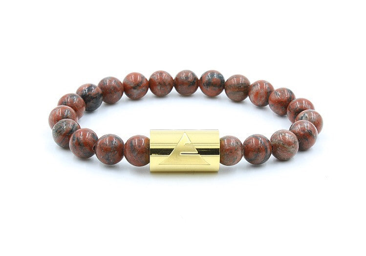 Rocky - Red Sesame Jasper - 2 Hasp colors -