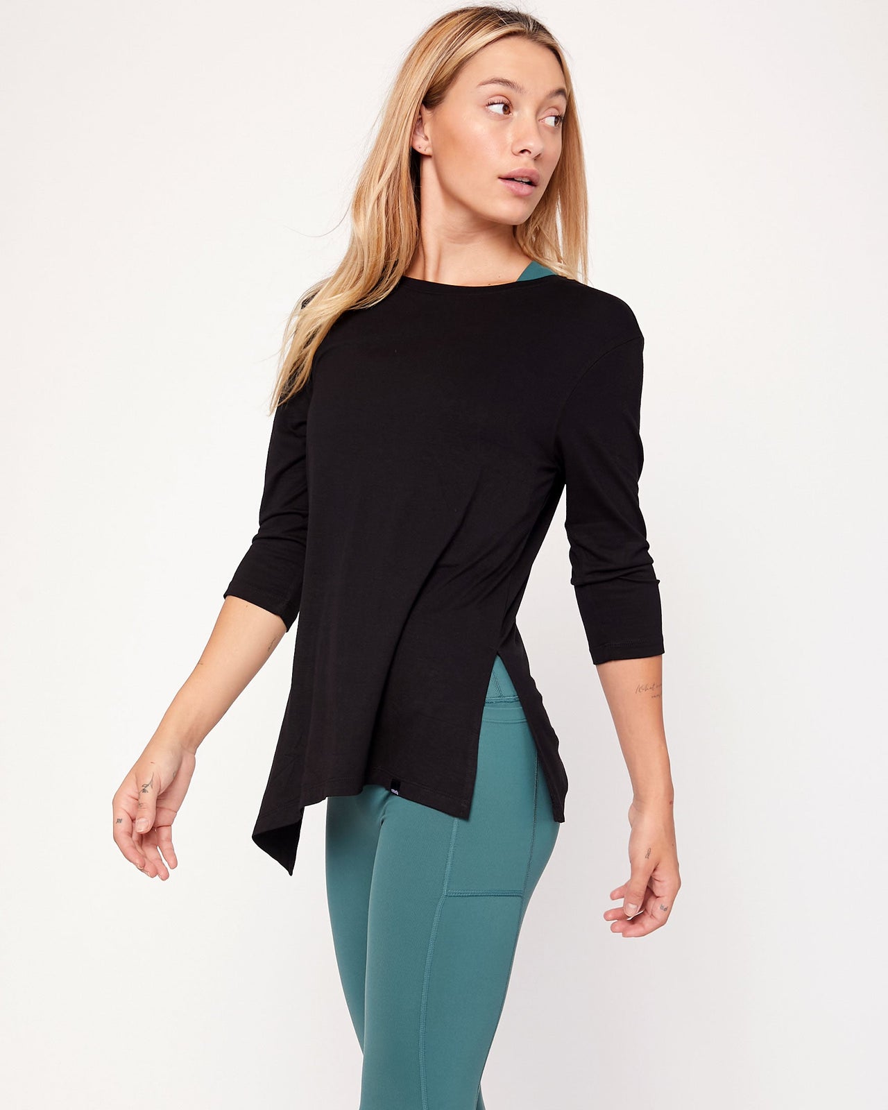 Rebody - Anen Side Tie 3/4 Sleeve Top - 2 COLORS -