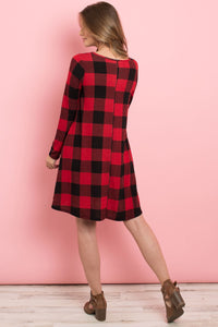 Thumbnail for Riah Fashion - Long Sleeves Plaid Midi - 2 COLORS -