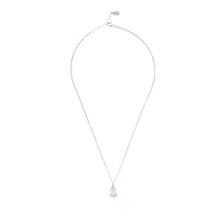 Thumbnail for LATELITA - Pisa Mini Teardrop Necklace Silver Rose Quartz -