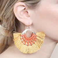 Thumbnail for Riah Fashion - Classic Fan Tassel Earrings - 7 COLORS -