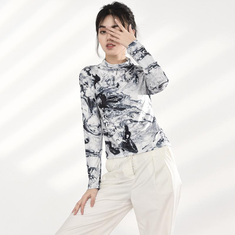 Nayoko Turtleneck Long Sleeve Shirt - 1 COLOR -