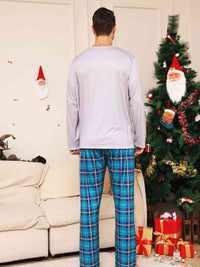 Thumbnail for MEN Full Size Rudolph Graphic Long Sleeve Top and Plaid Pants Set - T -