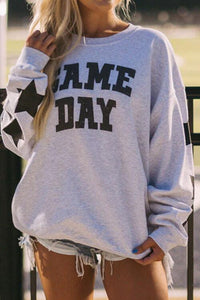 Thumbnail for GAME DAY - Long Sleeve Round Neck Sweatshirt - T - 2 COLORS -