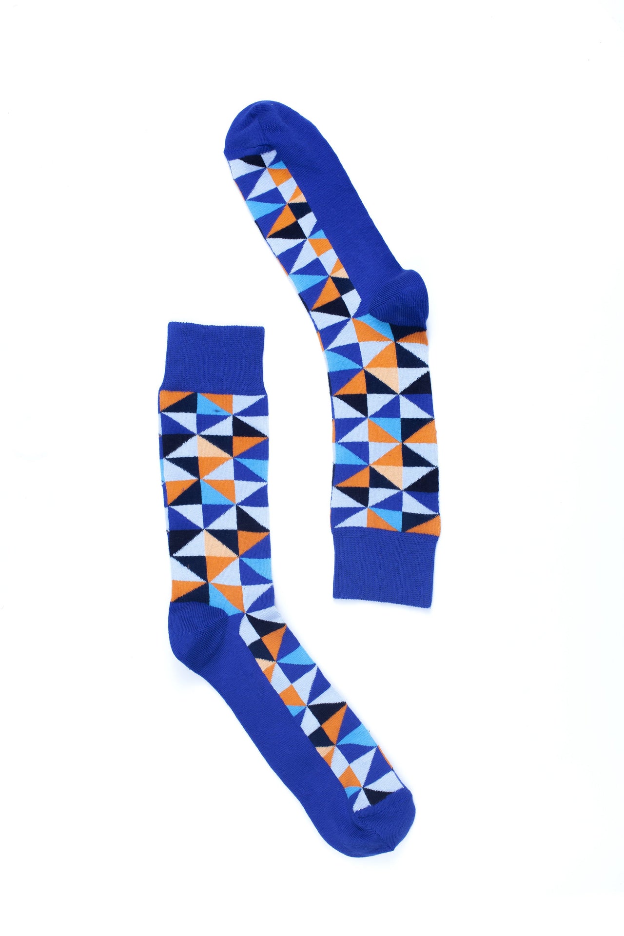 Men's Blue Triangle Socks - 1 COLOR -