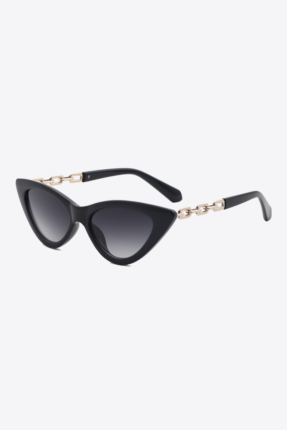 Chain Detail Cat-Eye Sunglasses UV400 - T - 3 COLORS -