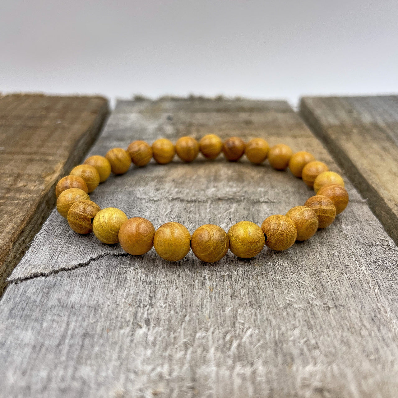 Union - Yellow Sandalwood Mala Beaded Bracelet -