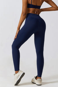 Thumbnail for V-Waistband Sports Leggings - T - 4 COLORS -