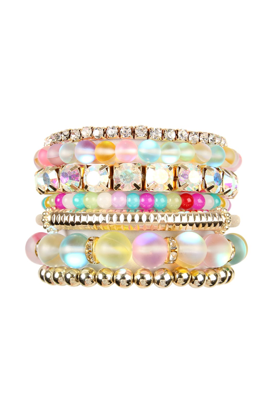 Mermaid Glass Stretch Bracelet - 7 COLORS -