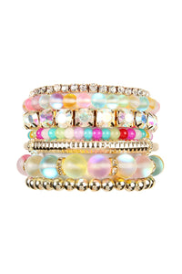 Thumbnail for Mermaid Glass Stretch Bracelet - 7 COLORS -