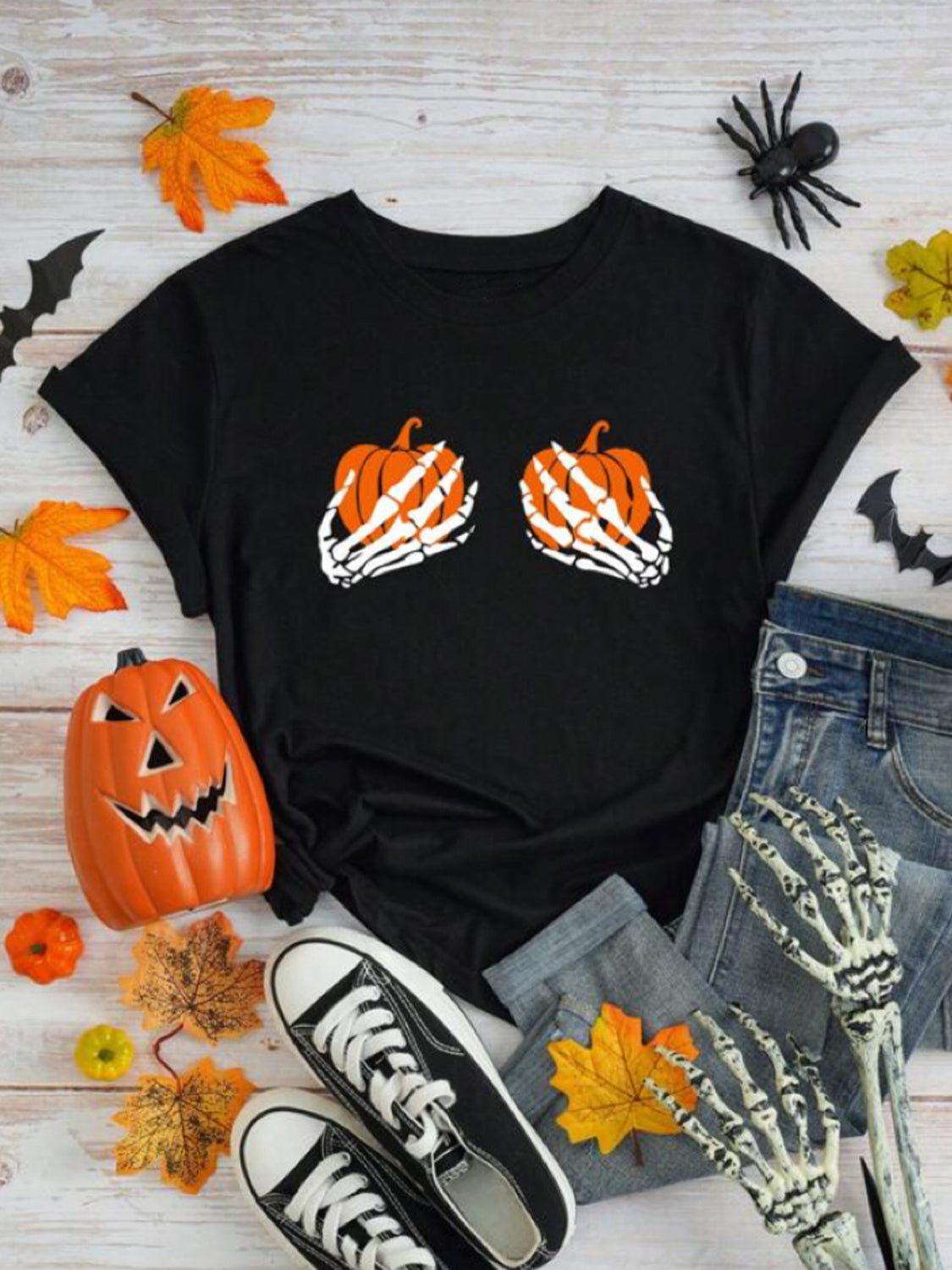 Simply Love Full Size Halloween Theme Graphic T-Shirt - T - 1 COLOR -