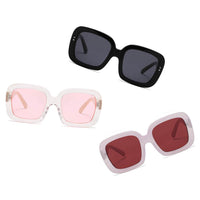 Thumbnail for Clemson | S1089 - Women Retro Trendy Vintage Bold Square Oversize Sunglasses - 3 COLORS -