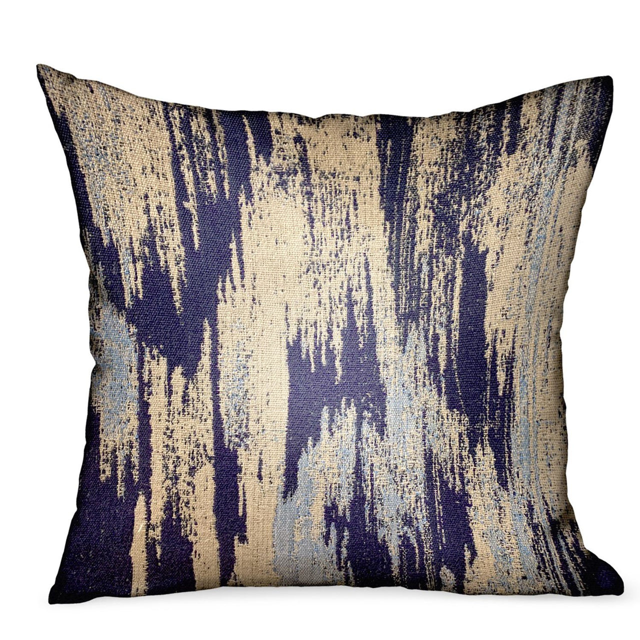 Ocean Avalanche Blue Ikat Luxury Outdoor/Indoor Throw Pillow - 6 SIZES -