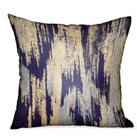 Thumbnail for Ocean Avalanche Blue Ikat Luxury Outdoor/Indoor Throw Pillow - 6 SIZES -