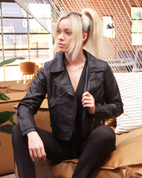 Thumbnail for Savoy - Altridge Vegan Leather Moto Jacket - 1 COLOR -