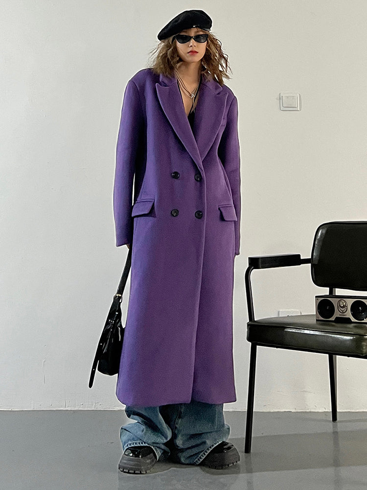 Marigold Shadows - Pera Purple Long Coat - [3-13 DAY DELIVERY] - 1 COLOR -