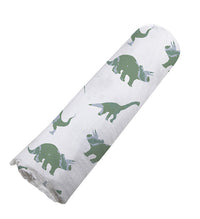 Thumbnail for Newcastle - Granite Green Dinosaurs Cotton Swaddle -