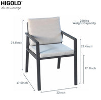 Thumbnail for HIGOLD - 6801 Nofi Outdoor Dining Chairs set - [11-13 DAY DELIVERY] - 2 PCS. -