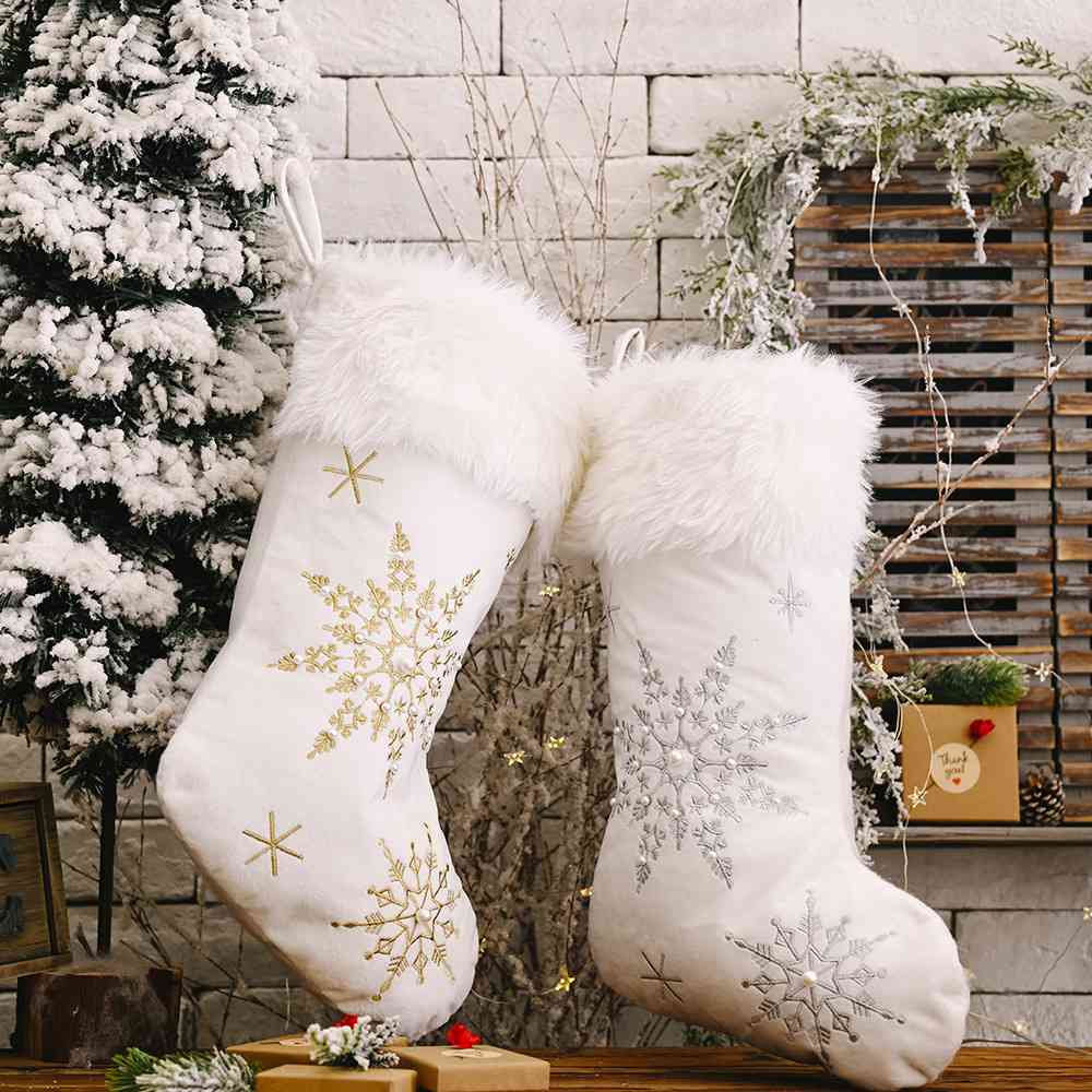 Snowflake Christmas Stockings - 19.7" - [5-10 DAY DELIVERY] - T - 2 COLORS -