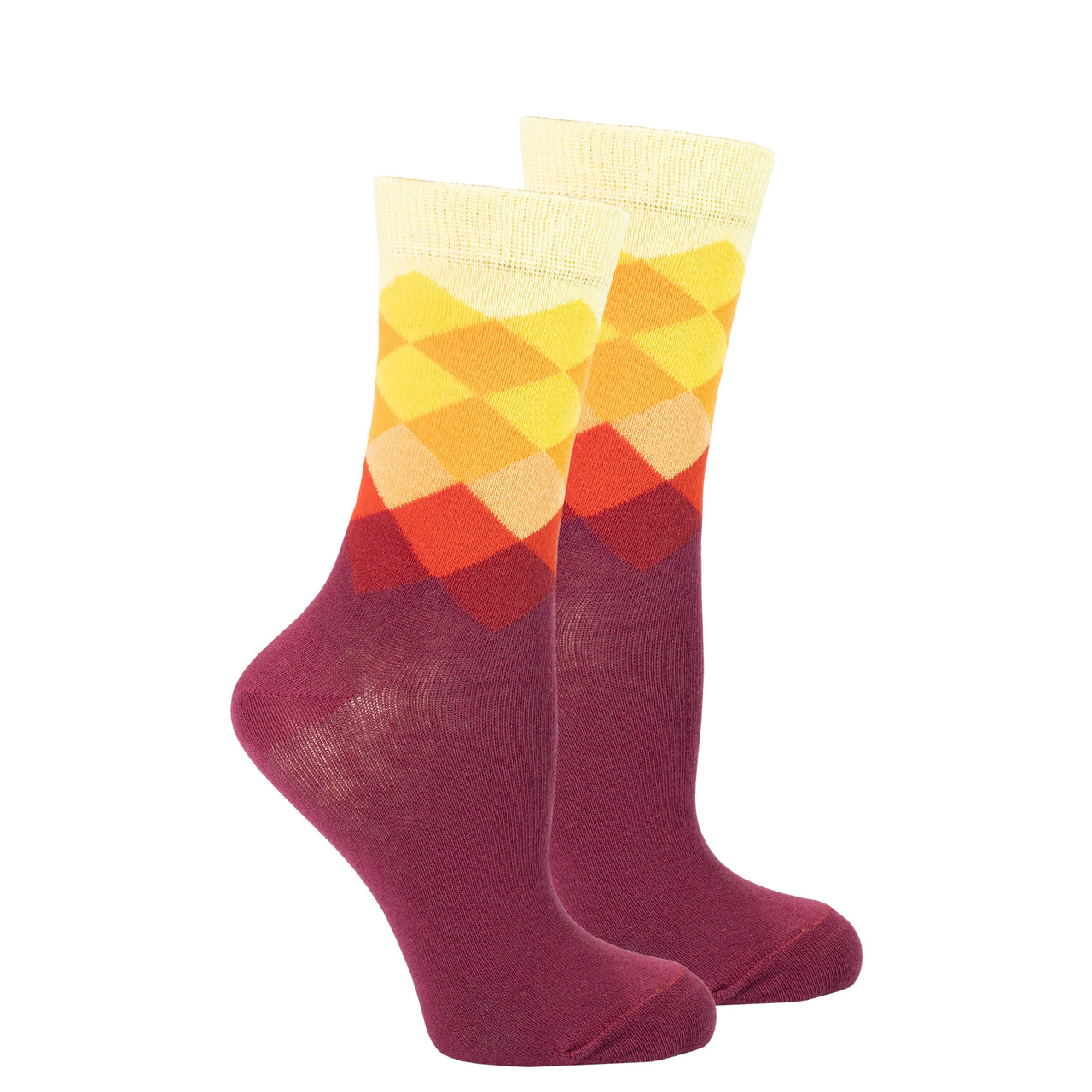 Women's Flame Diamond Socks - 1 COLOR -