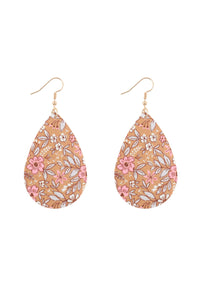 Thumbnail for Floral Printed Pear-Shaped Earrings - 7 COLORS -