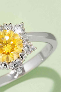 Thumbnail for 1 Carat Moissanite 925 Sterling Silver Cluster Ring