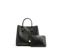 Thumbnail for GUNAS NEW YORK - Jane - Black Vegan Leather Satchel with makeup bag - 2 PCS. - 1 COLOR -