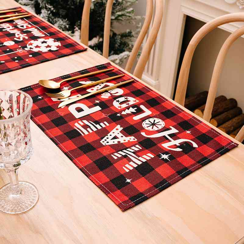 Assorted 2-Piece Plaid Placemats - [5-10 DAY DELIVERY] - [CHOOSE 1 GET 1 RANDOM PICK] - 2 PCS. - T - 6 STYLES -