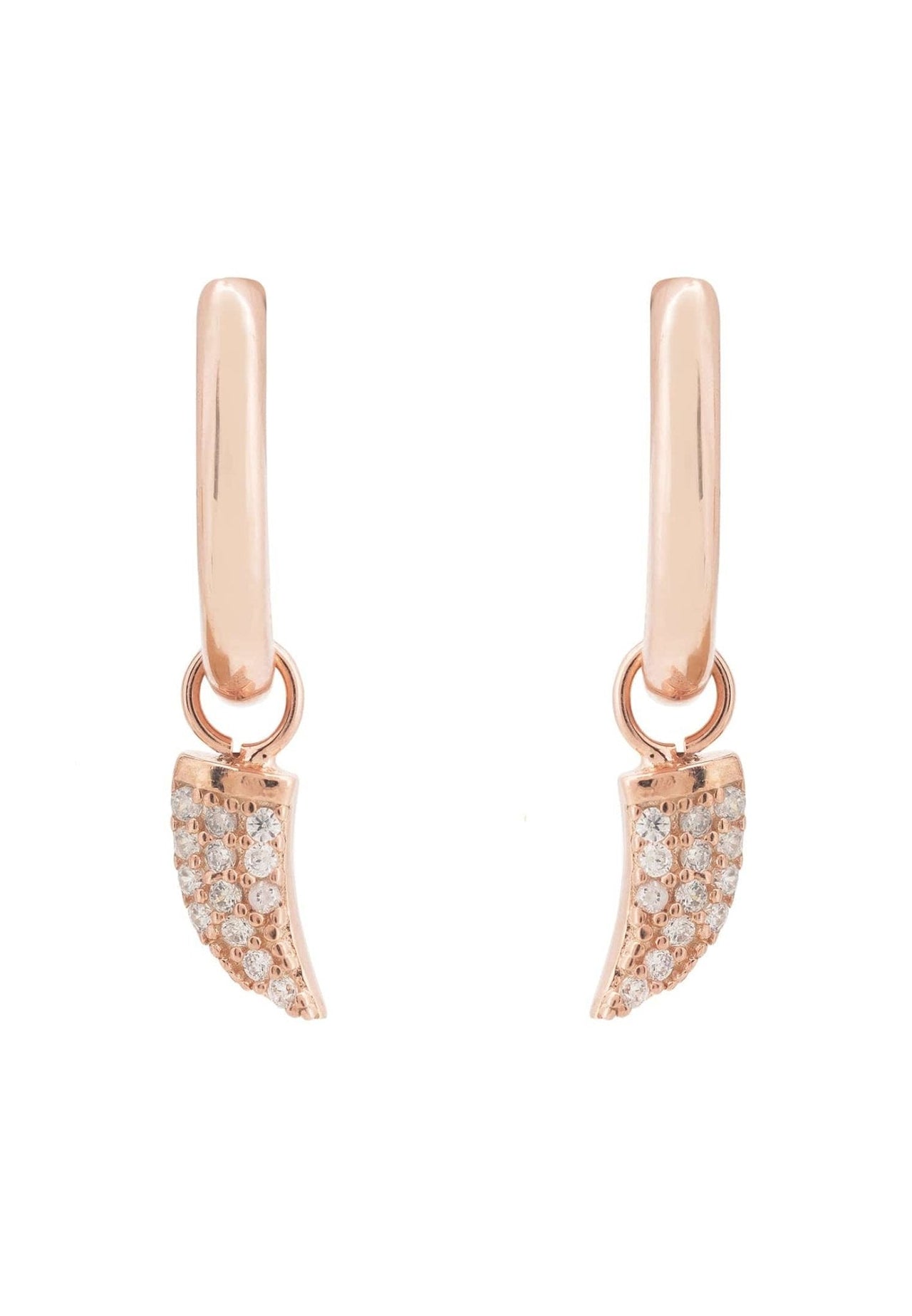 LATELITA - Tusk Huggie Hoop Earrings Rosegold -