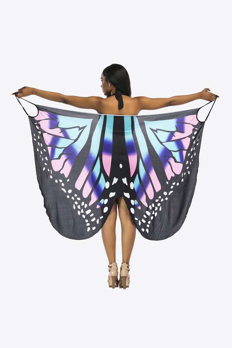 Butterfly Spaghetti Strap Cover Up - T - 3 BUTTERFLY COLORS -