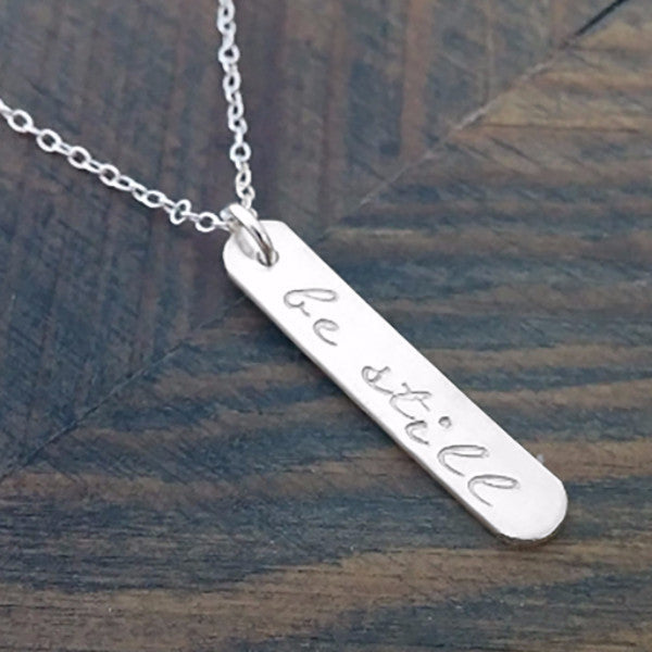 Be Still - Vertical Bar Necklace -