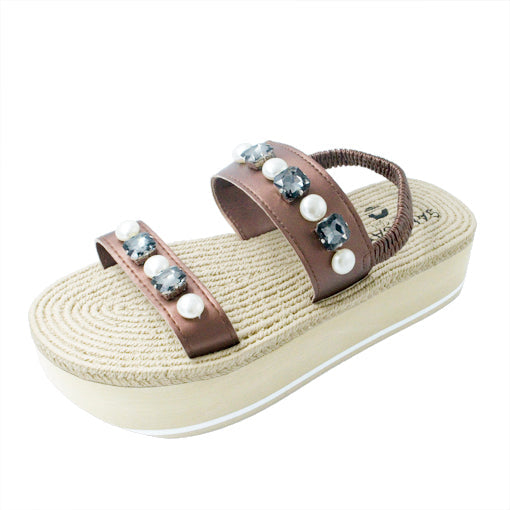 SAND BY SAYA N.Y. - Beach Pearl- Waterproof Espadrille Platform - 2 COLORS -