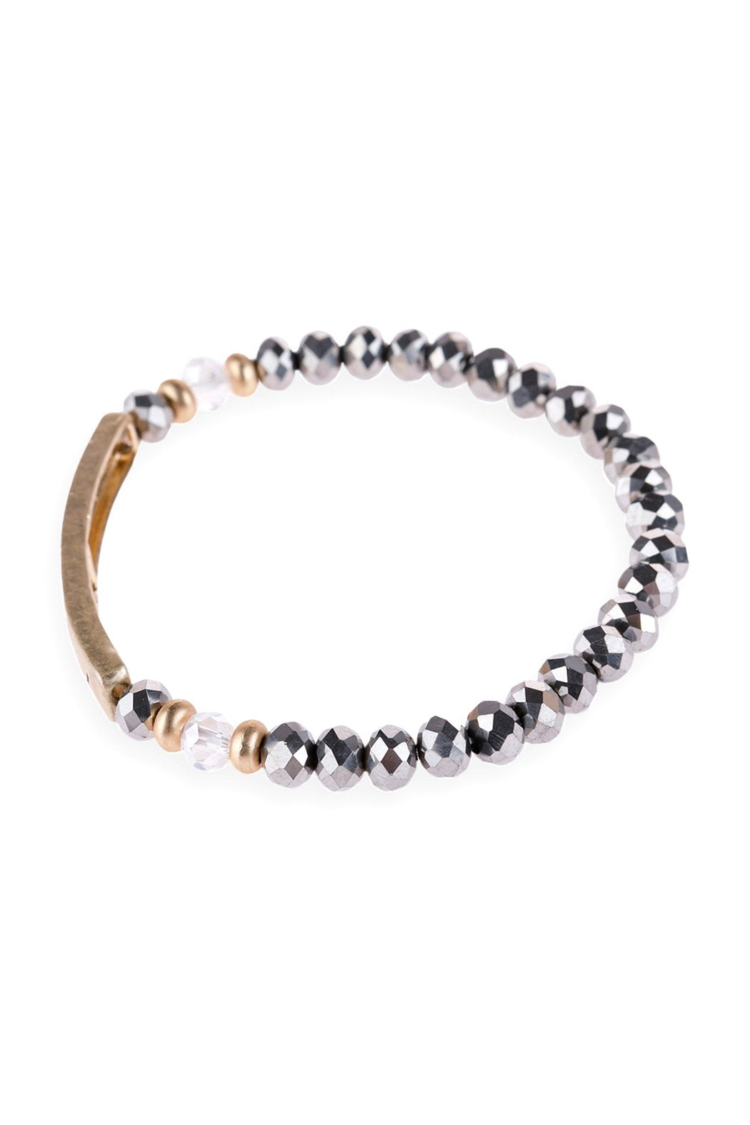 "Blessed" Rondelle Beads Stretchable Bracelet - 6 COLORS -