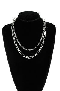 Thumbnail for Riah Fashion - Multiline Chain Necklace - 2 FINISHES -