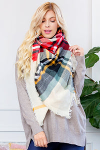 Thumbnail for Riah Fashion - Fringe Blanket Scarf - Style 1 -