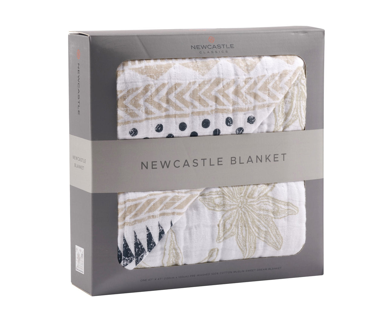 Pyramid and Boho Fields Cotton Muslin Newcastle Blanket -