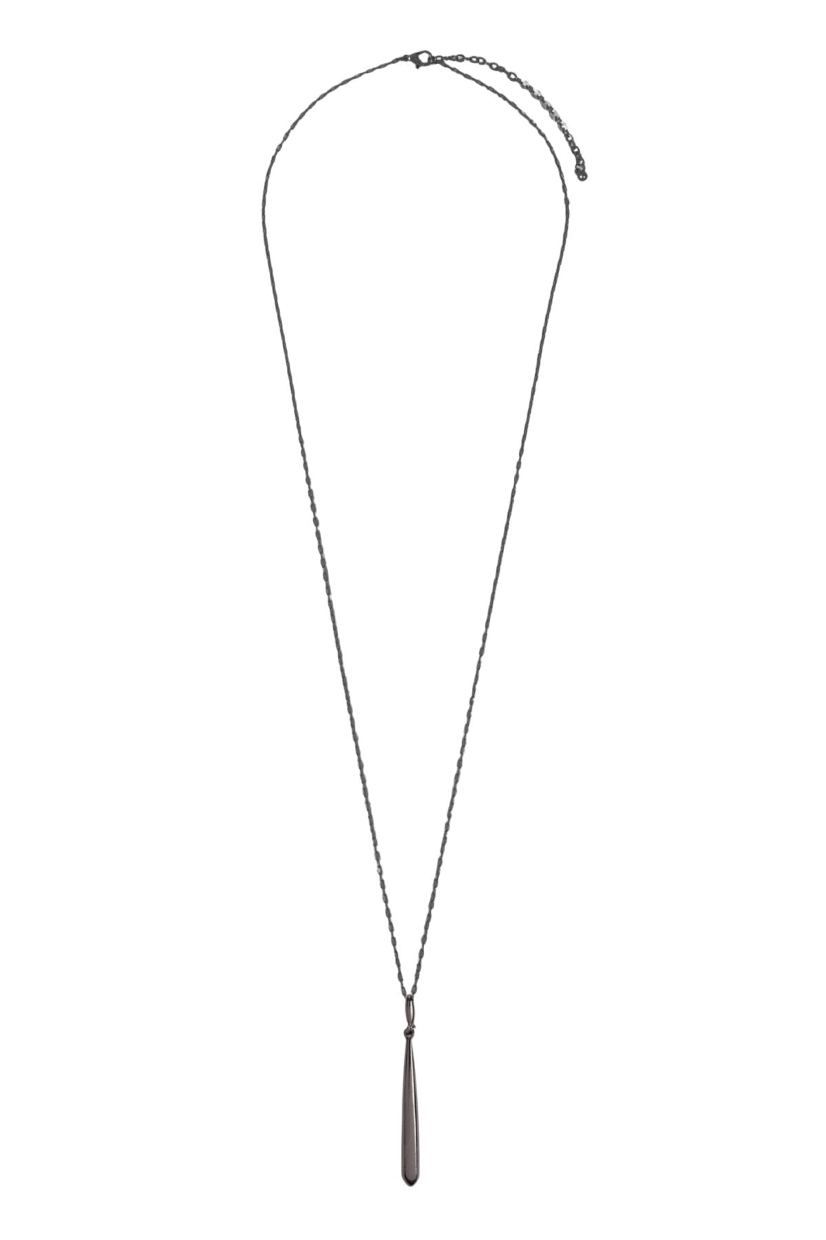 Metal 3d Bar Pendant Necklace - 3 FINISHES -