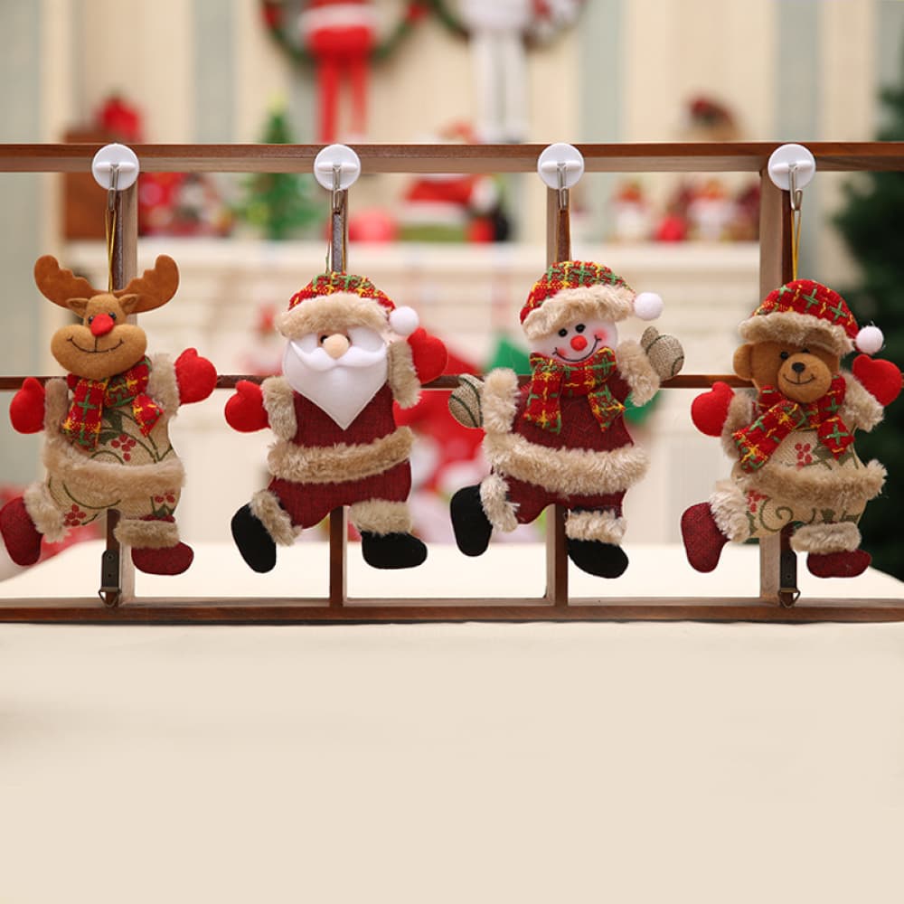 4-Piece Christmas Hanging Ornaments - 7" - 4 PCS. - [5-10 DAY DELIVERY] - T - 4 TYPE SET -