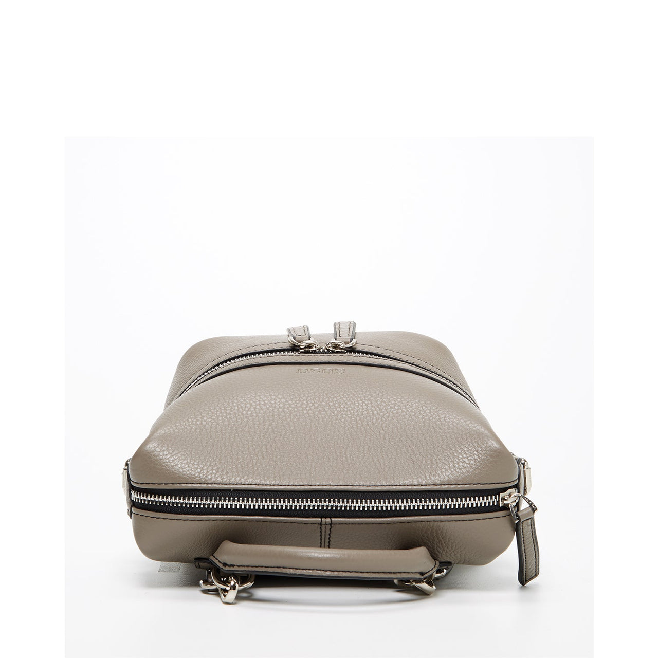 Ashley Small Gray Leather Backpack Purse -