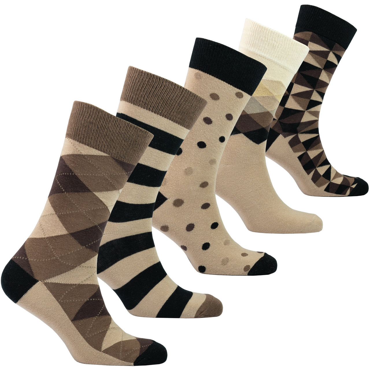 Men's Sand Mix Set Socks - 5 PACK -