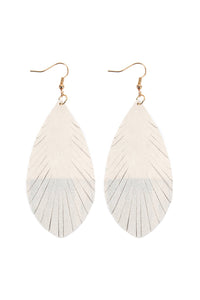 Thumbnail for Grunge Tone Fringe Drop Leather Earrings - 12 COLORS -