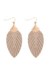 Thumbnail for Riah Fashion - Pu Leather Hook Earrings - 5 COLORS